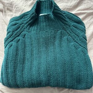 Teal Ribbed Women's Sweater